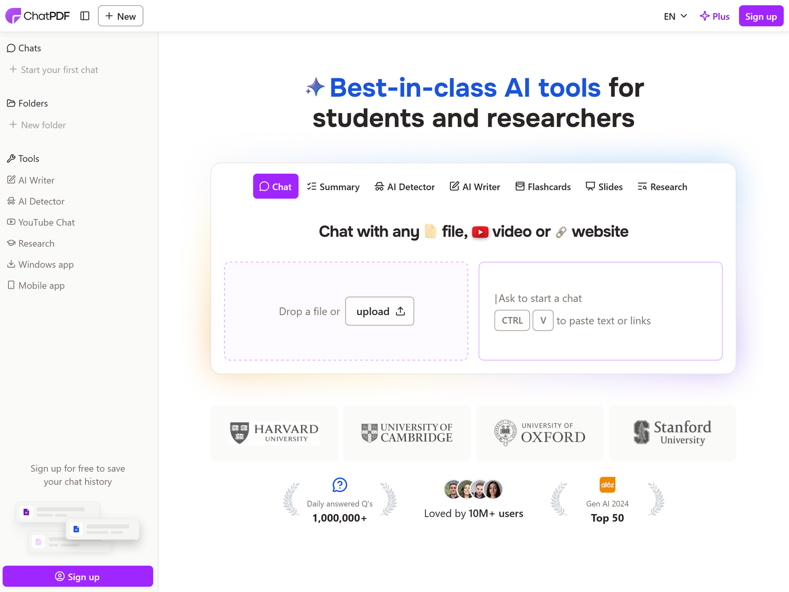 ChatPDF Official Site