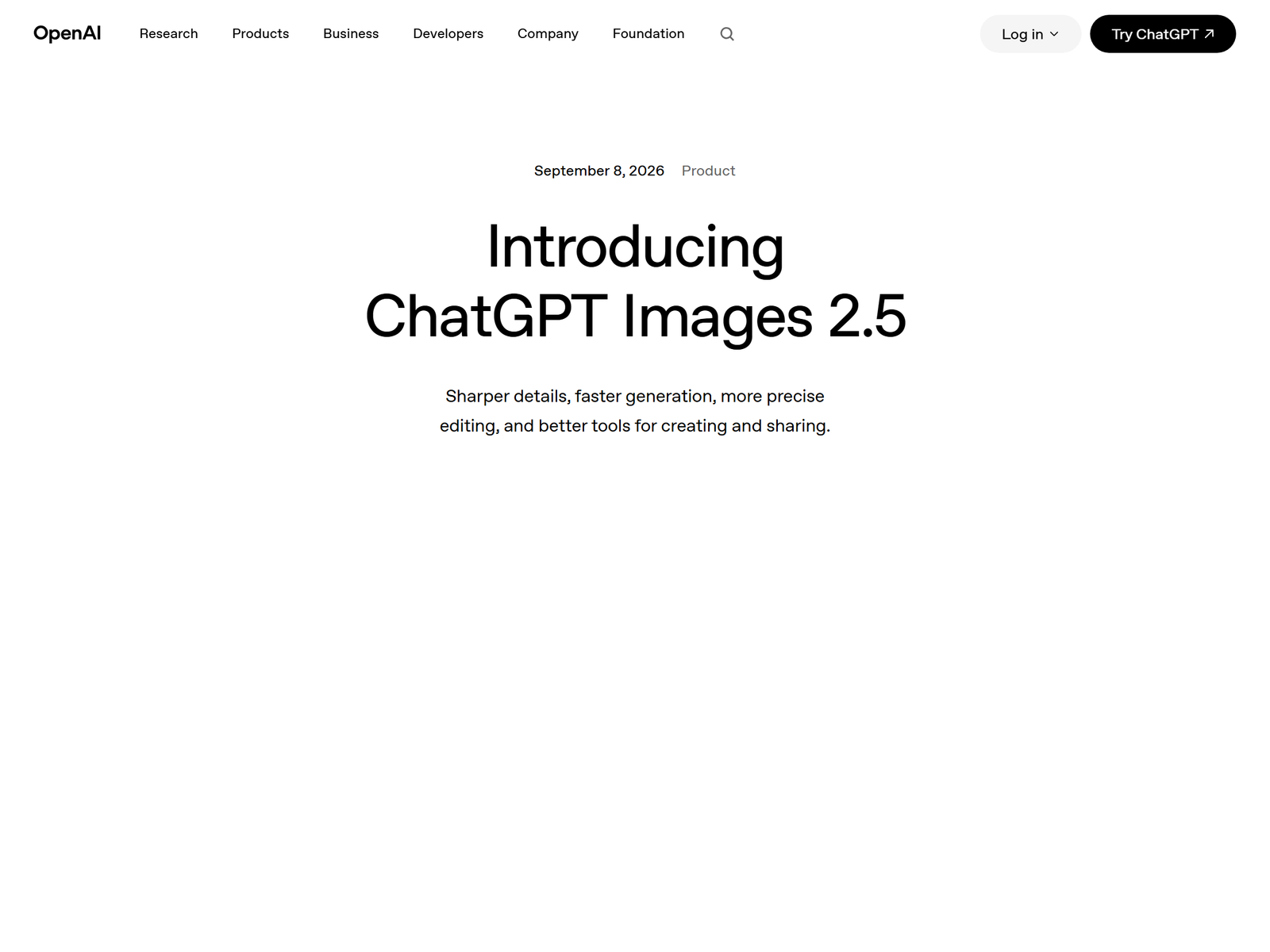 OpenAI Images 2.5 launch