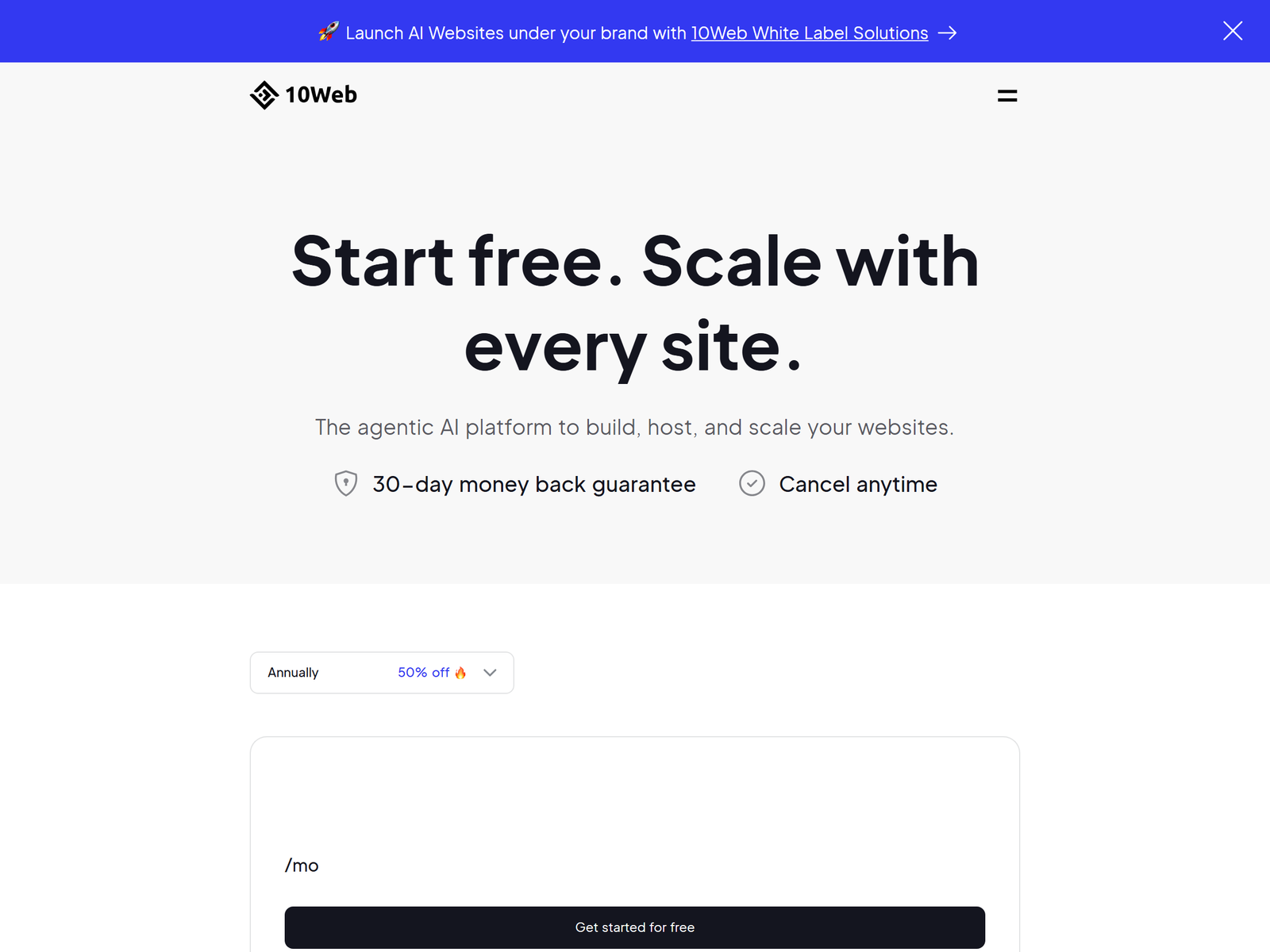10Web pricing