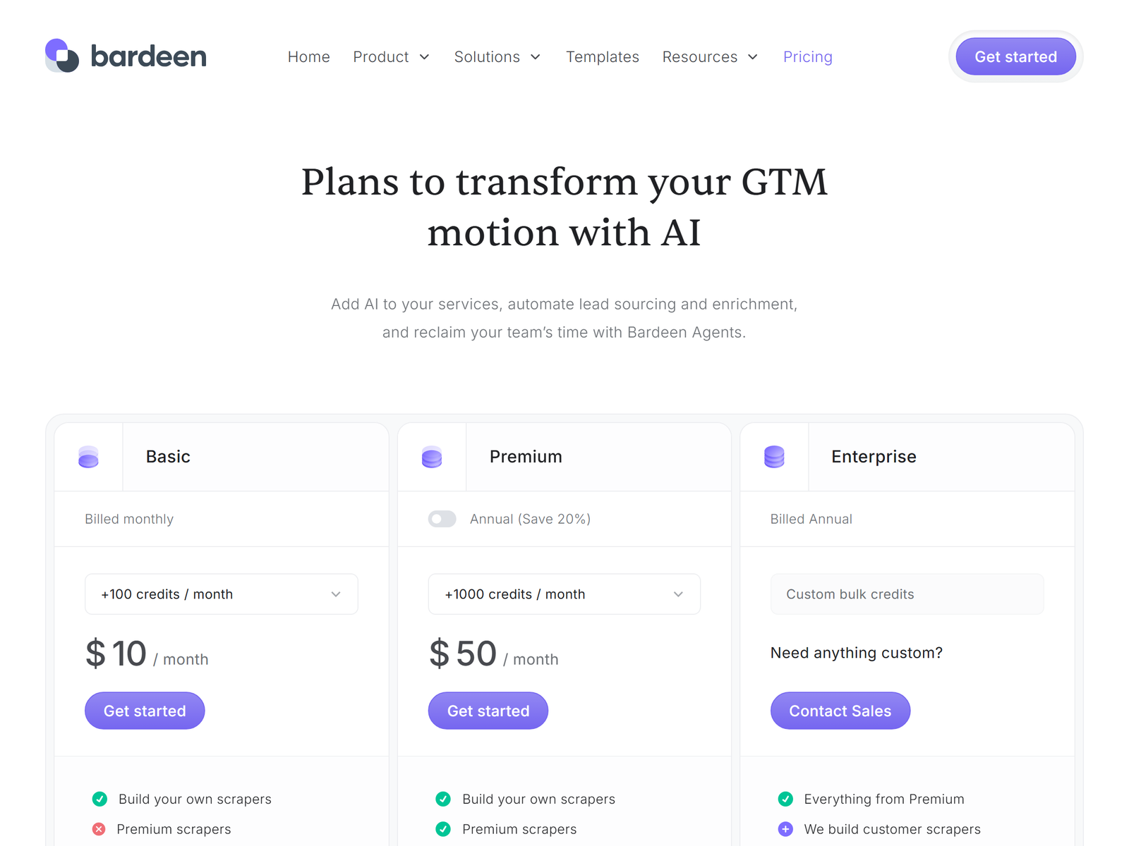 Bardeen pricing