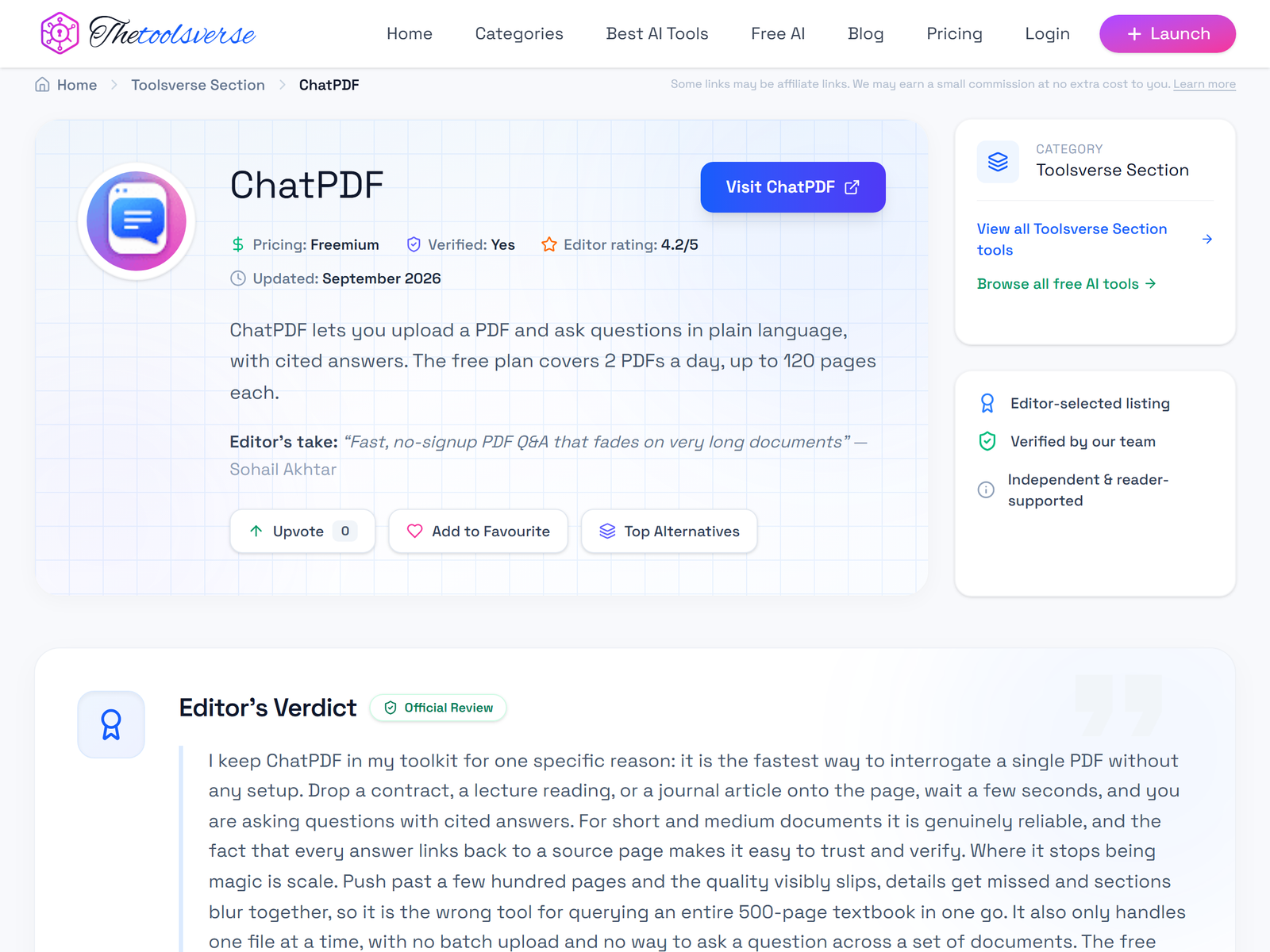 ChatPDF Review 2026