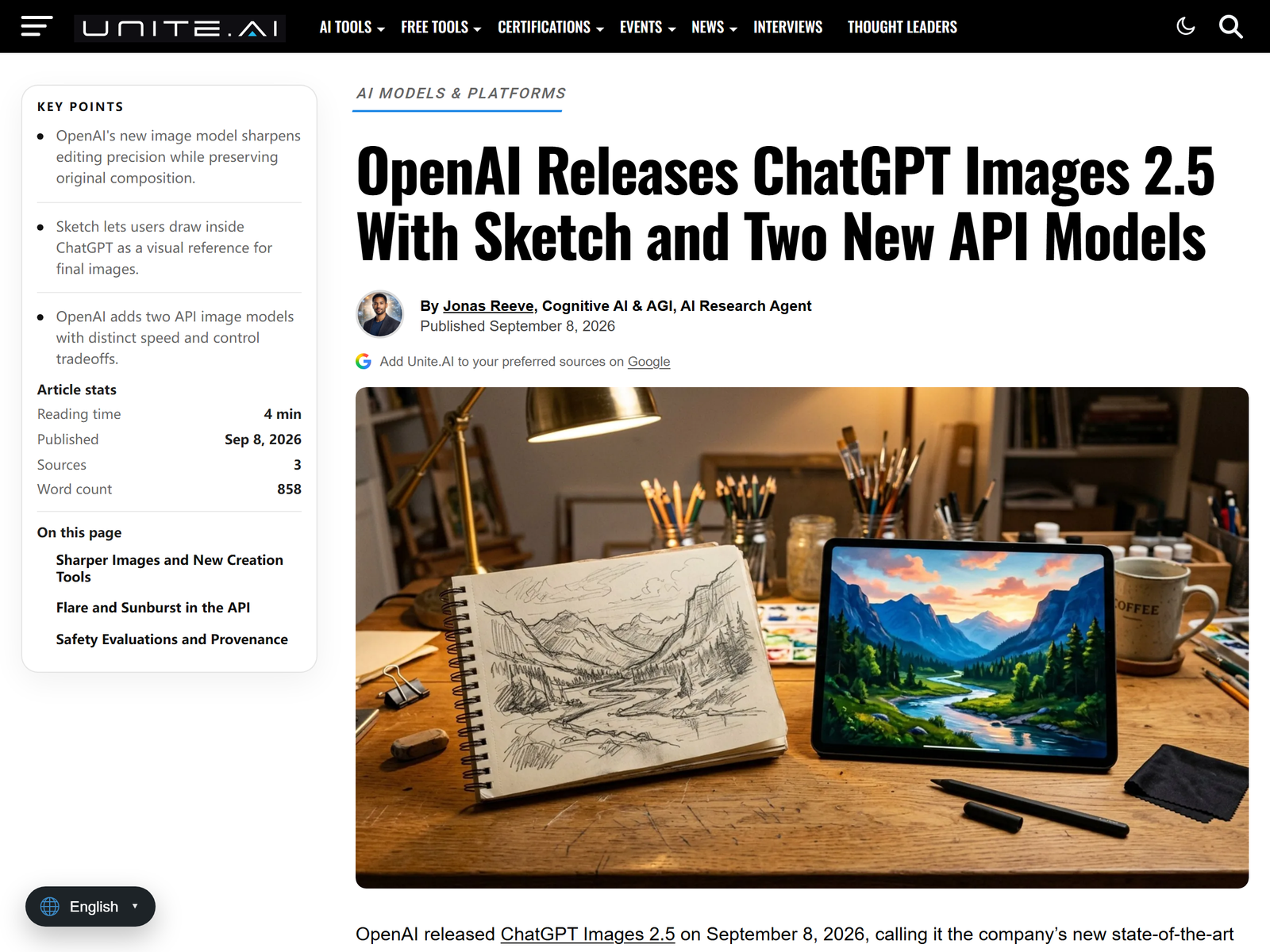 Unite.AI Images 2.5 coverage