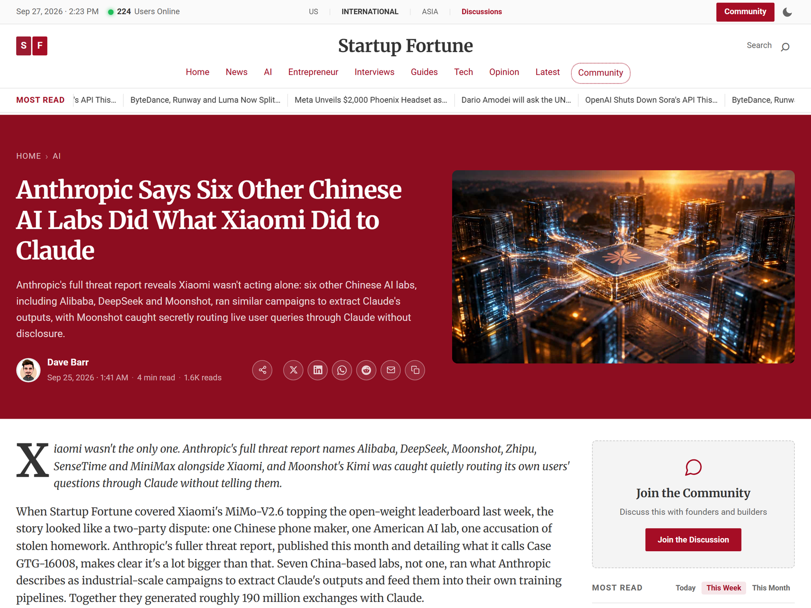 Startup Fortune seven Chinese AI labs Claude
