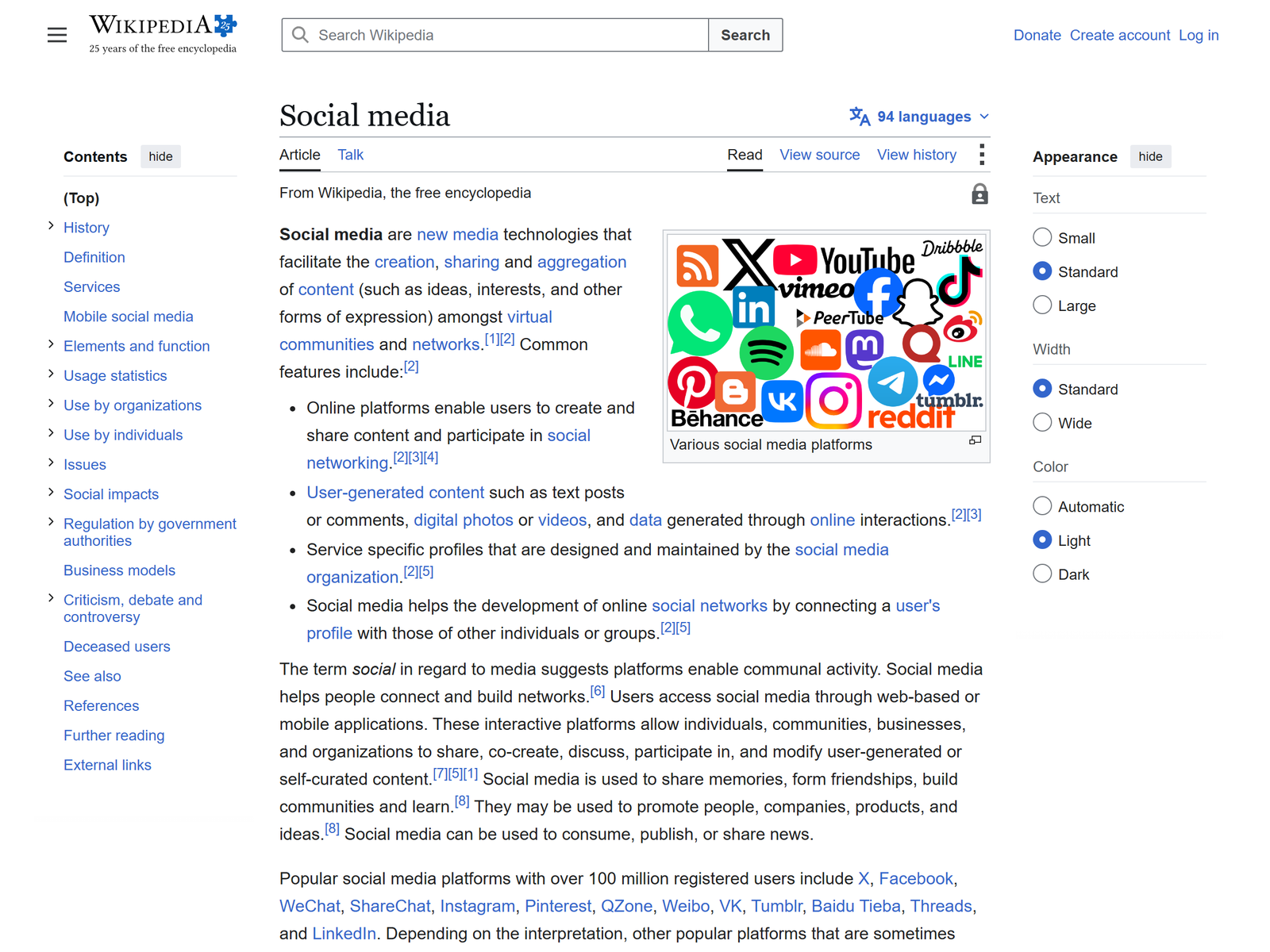 Social media