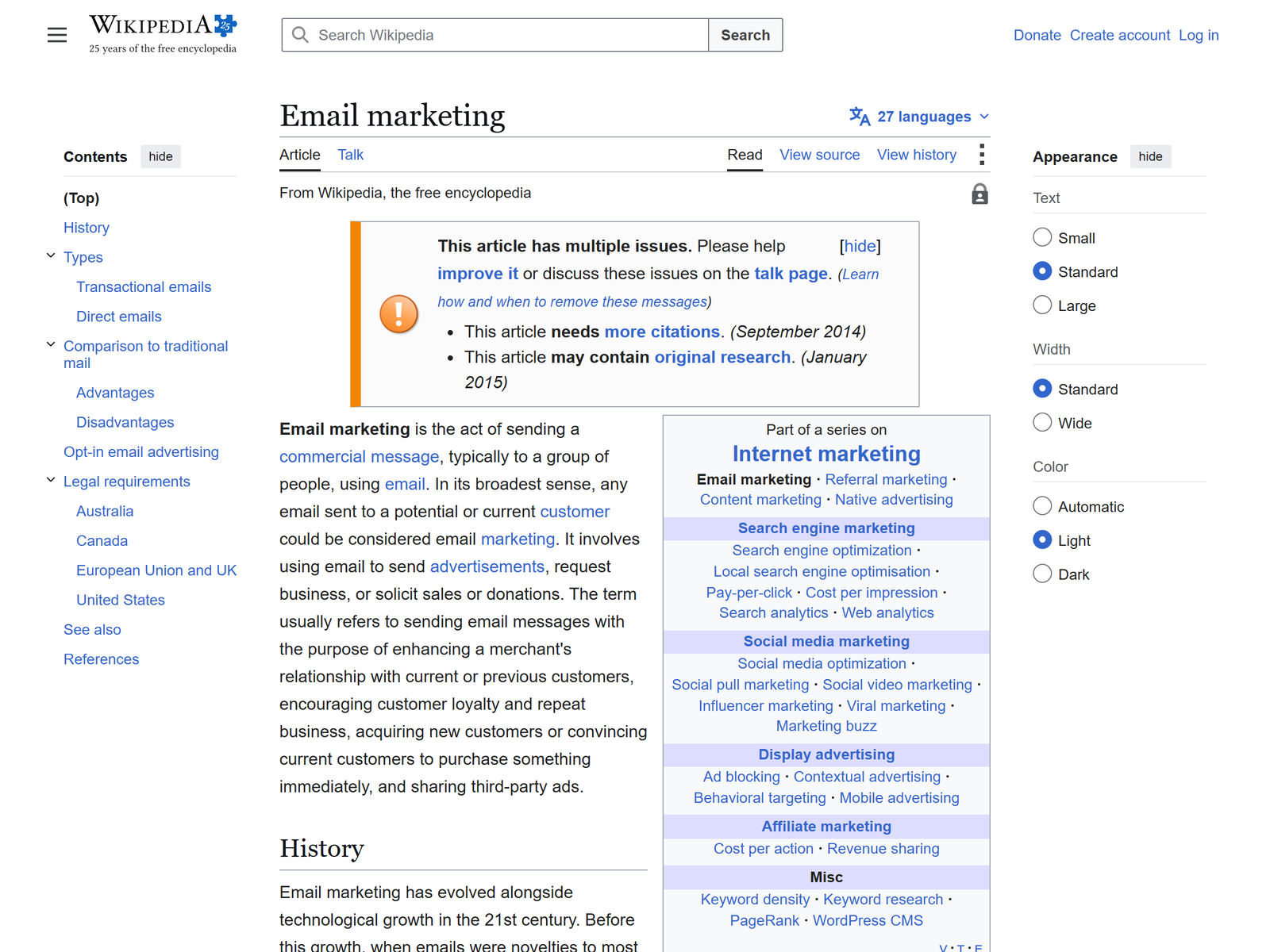 Email marketing