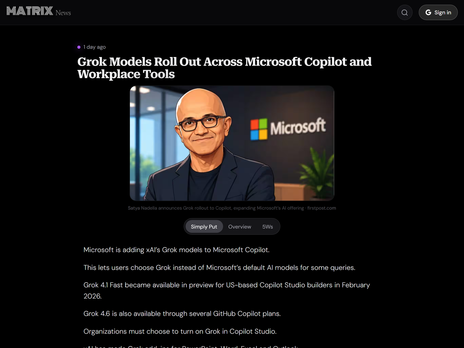 Matrix News