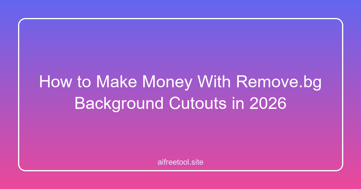 How to Make Money With Remove.bg Background Cutouts in 2026