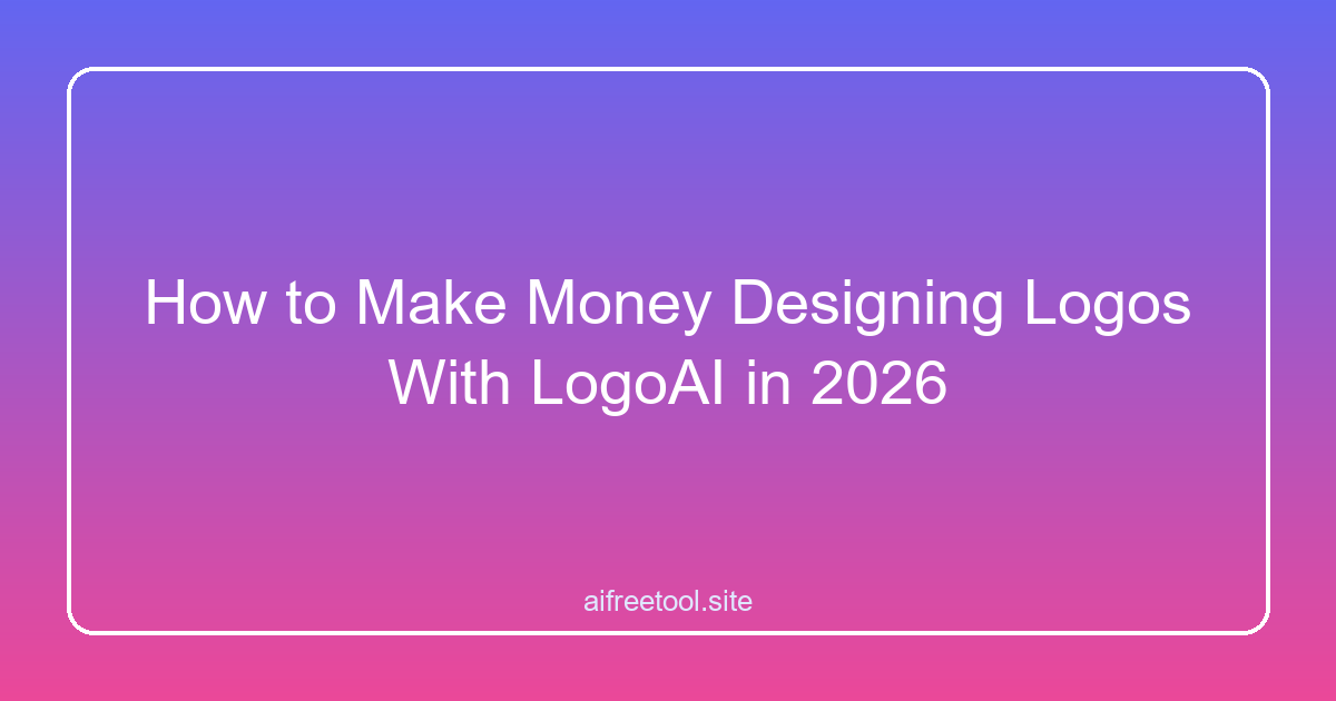How to Make Money Designing Logos With LogoAI in 2026