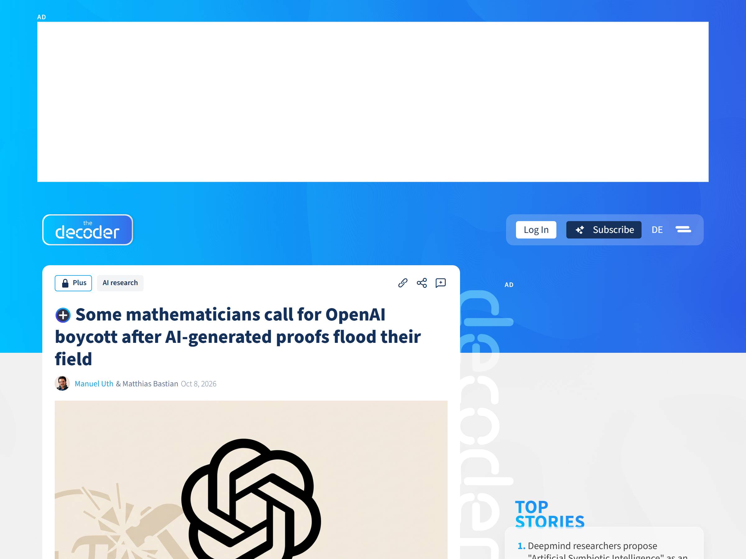 The Decoder mathematicians boycott OpenAI