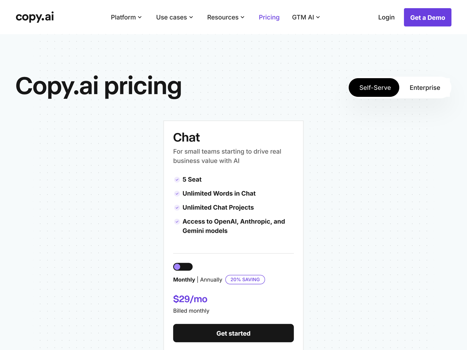 Copy.ai Pricing