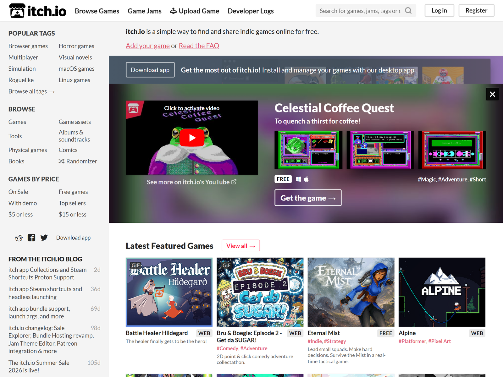 itch.io Indie Game Marketplace