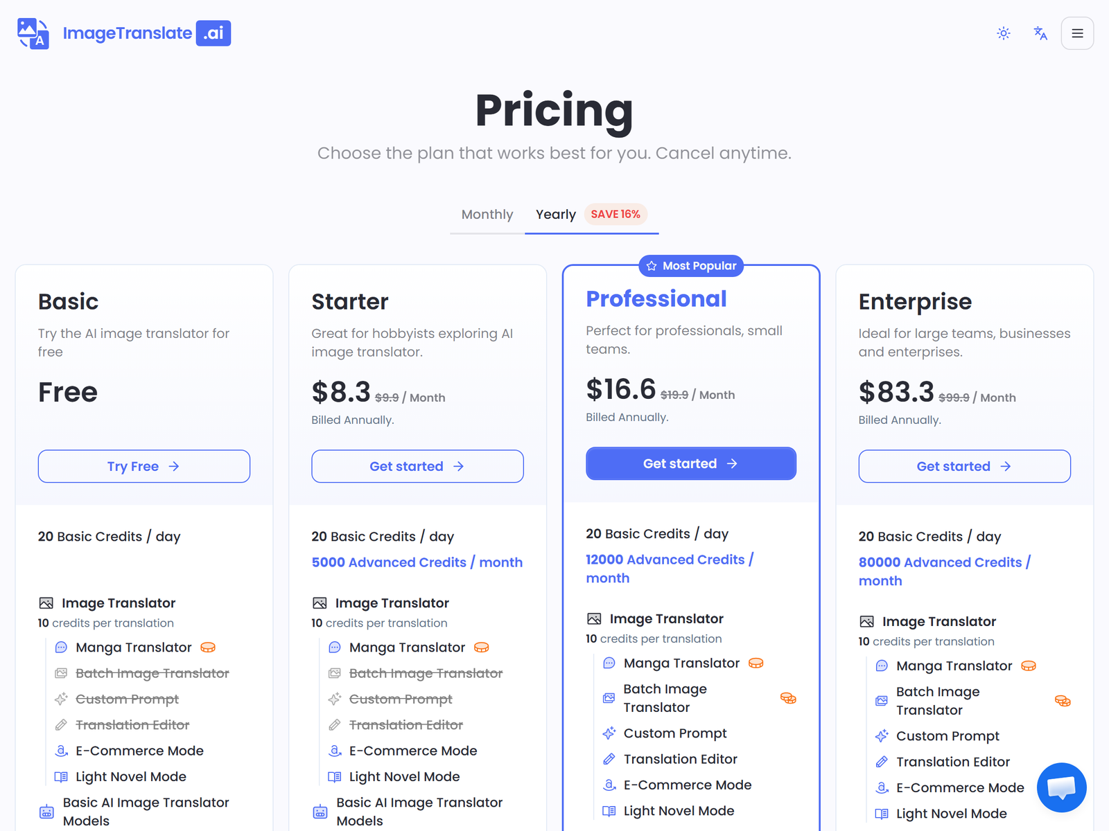 ImageTranslate.AI pricing