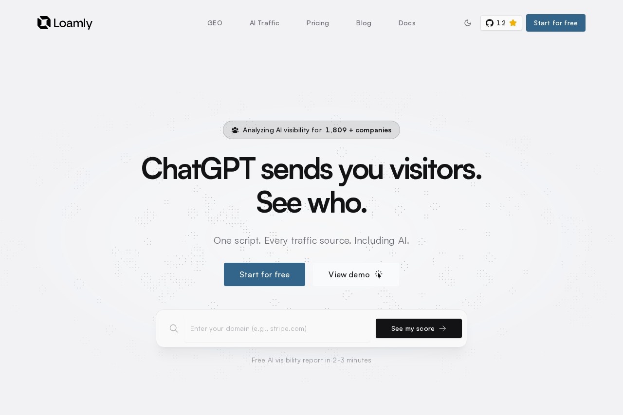 Loamly | AI Website Traffic Analytics &amp