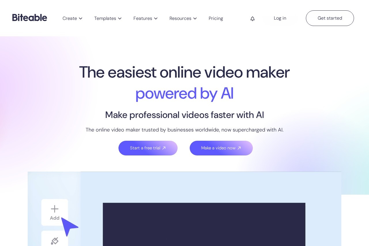 Biteable - Online AI Video Maker & Generator