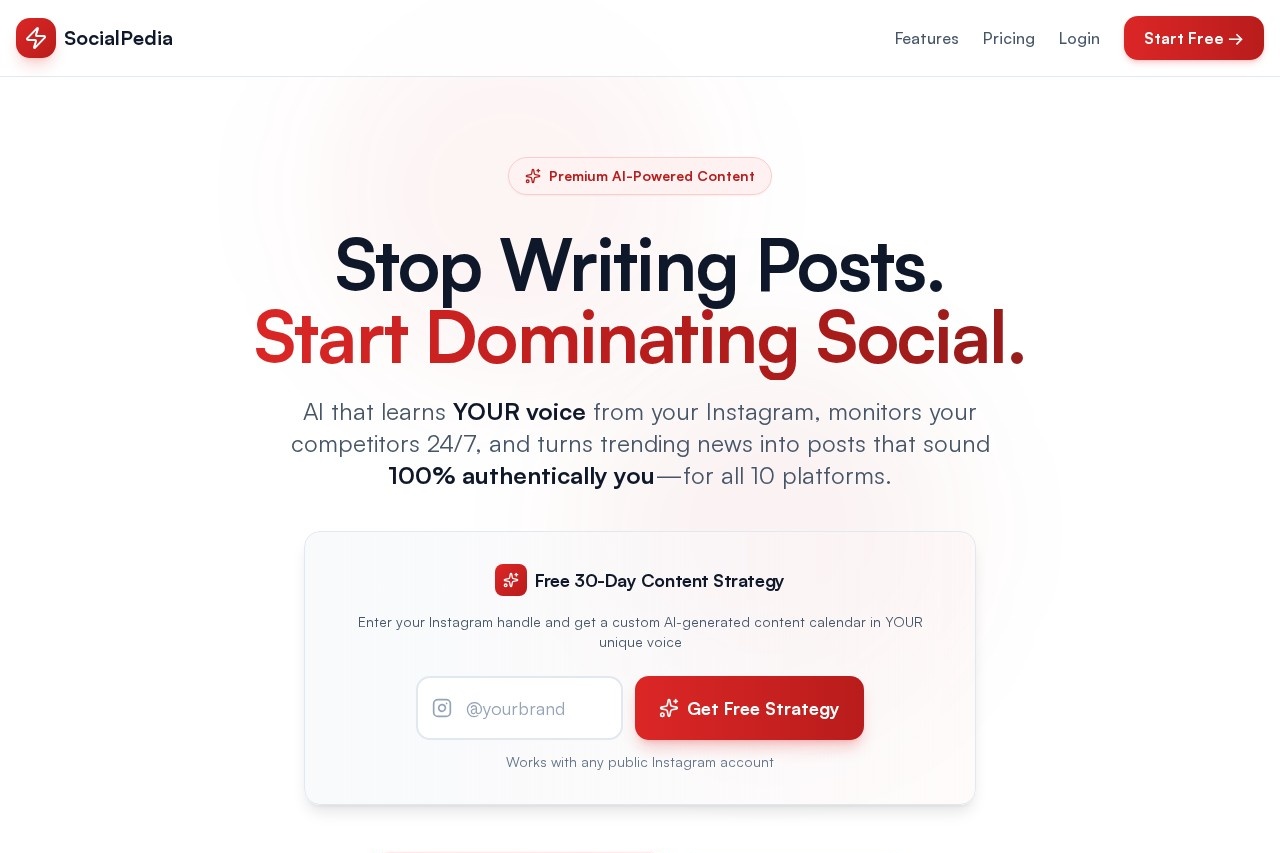 SocialPedia - AI Content Generation