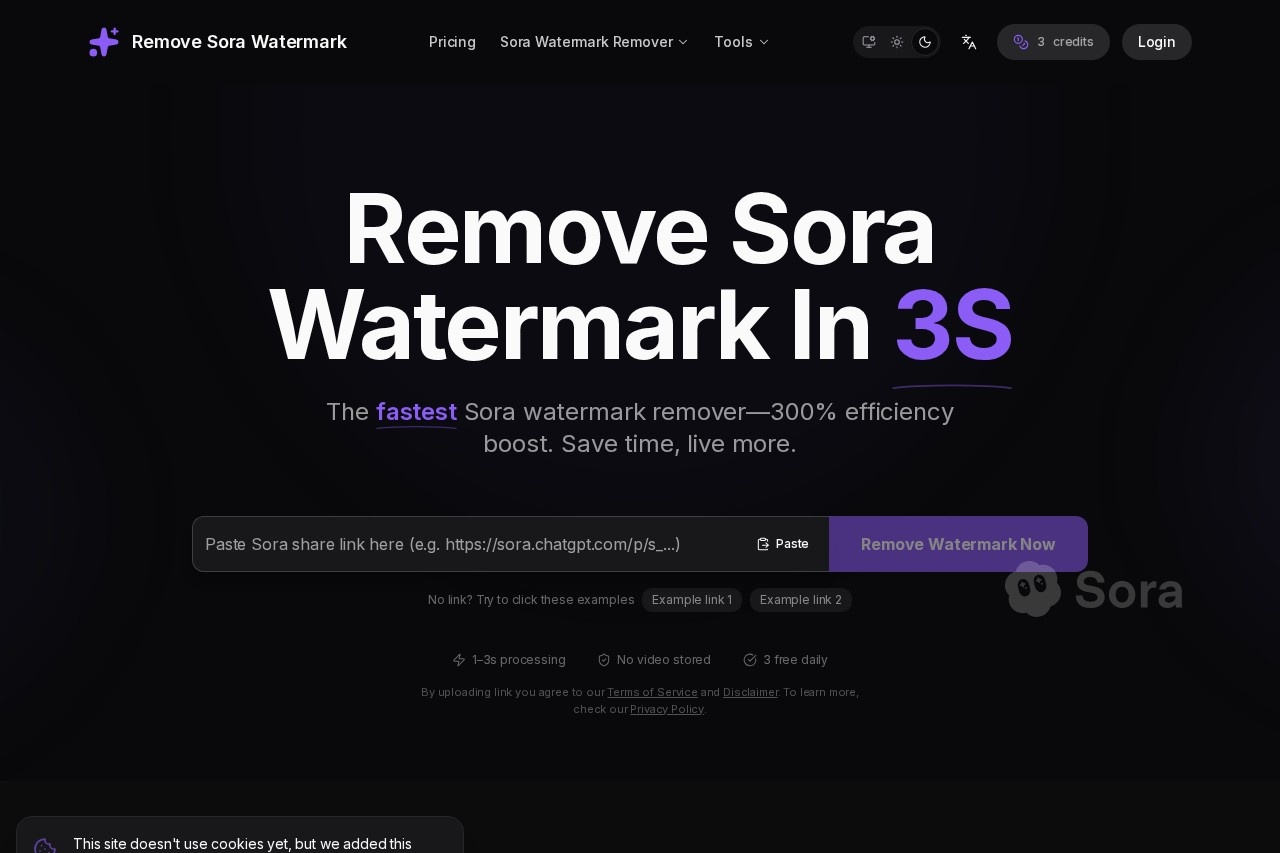 Sora Watermark Remover – Clean MP4 in 3s | Remove Sora Watermark