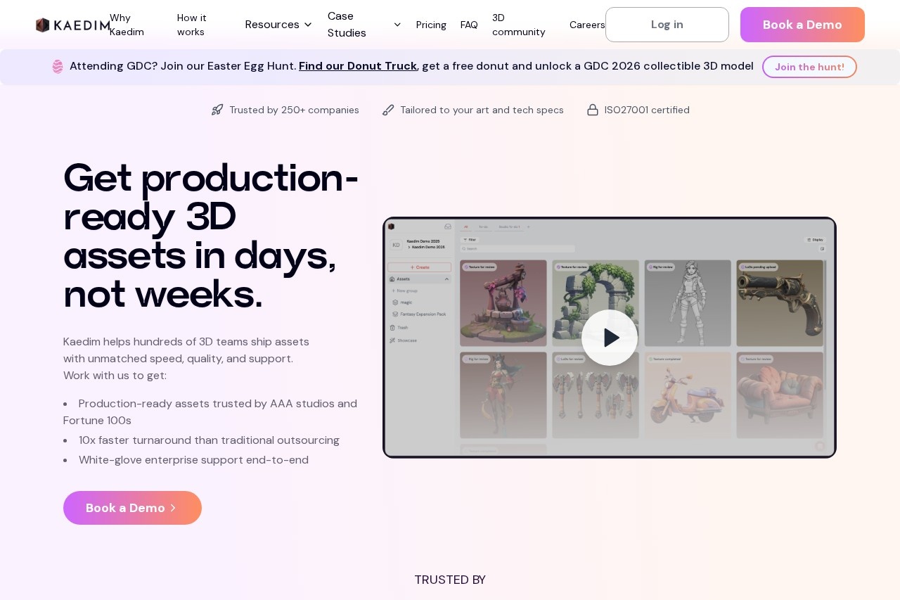 Kaedim | AI-Powered 3D Asset Production For Studios