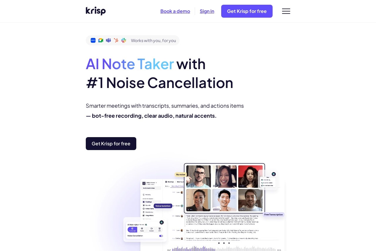 Crystal-clear recordings from anywhere — coffee shops, airports, and untreated rooms